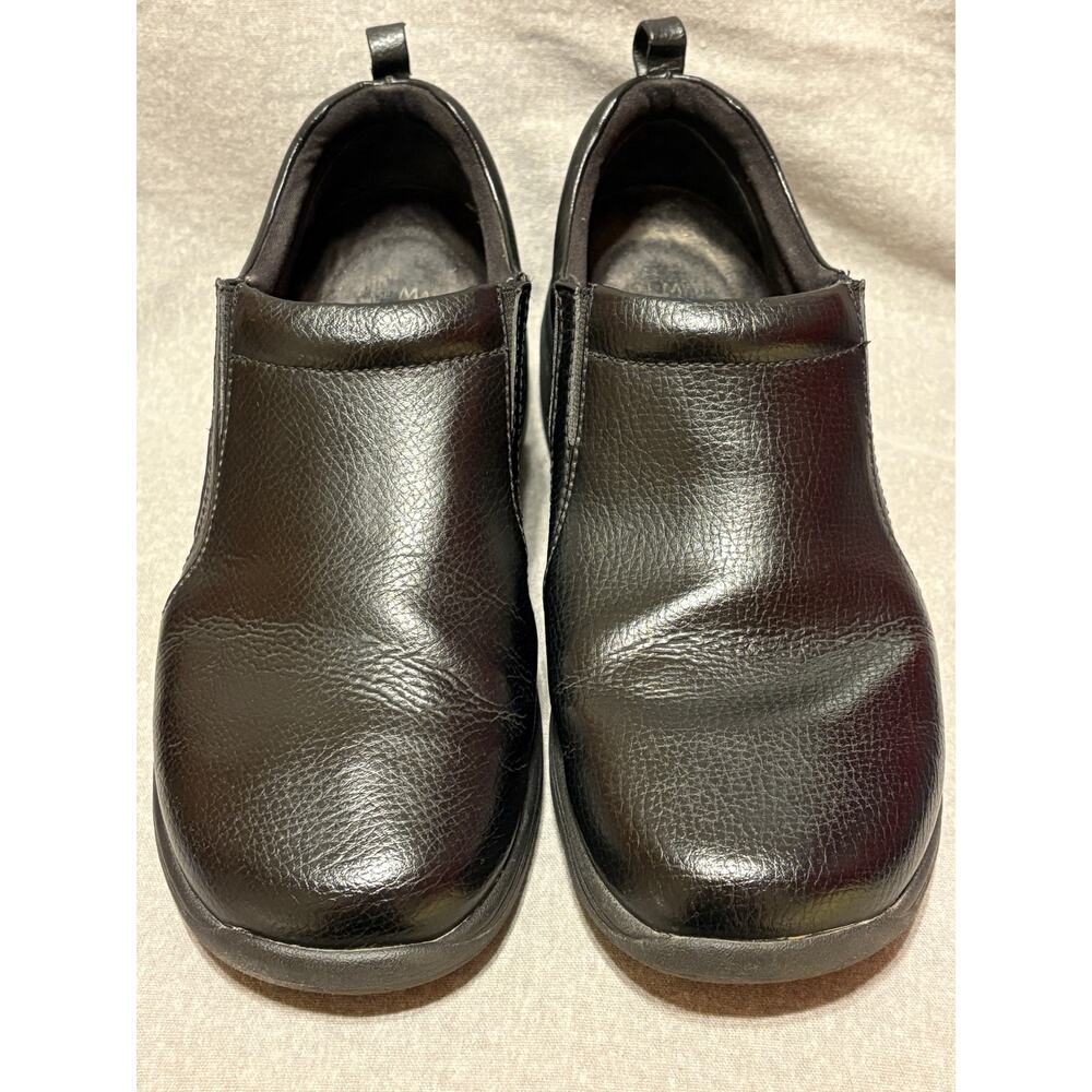 Nurse Mates 9.5 Wide Lola Black Leather Work Comfort Shoes Excellent Condition
